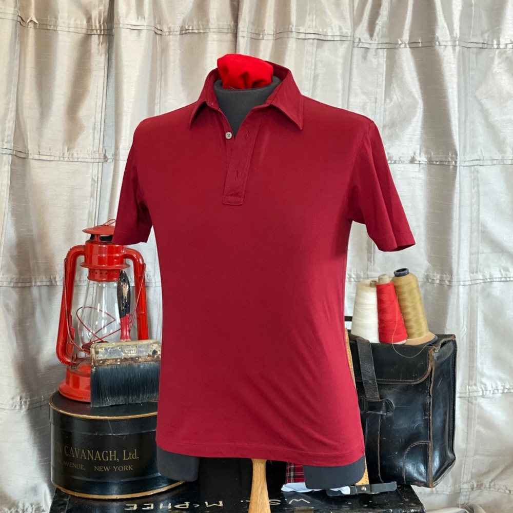 Banana Republic Red Pima cotton Polo